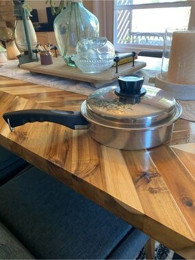 Vintage Lustre Craft 18-8 3 Ply Stainless Saute Pan w/ Lid 7 1/4 in